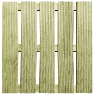 Afbeelding van 12 st Terrastegels 50x50 cm hout groen