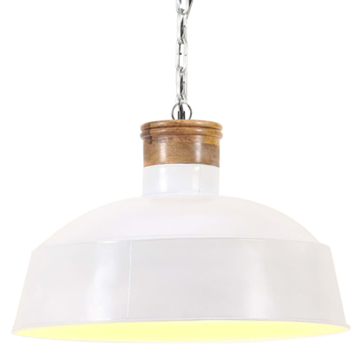 Afbeelding van Hanglamp industrieel E27 42 cm wit