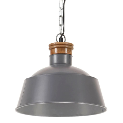 Afbeelding van Hanglamp industrieel E27 32 cm grijs