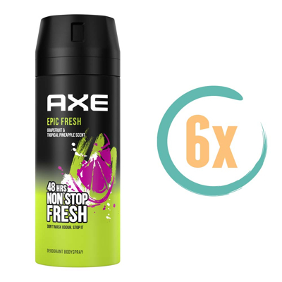 Afbeelding van 6x Axe Deodorant en Bodyspray Epic Fresh 150 ml