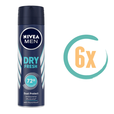 Afbeelding van 6 pack Nivea Deospray Men Dry Fresh 150ml