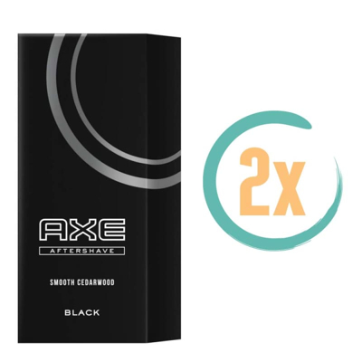 Afbeelding van 2x Axe Black Aftershave 100ml kopen? Nu in de aanbieding bij Voordelig Inslaan!