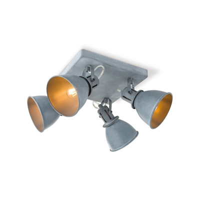 Afbeelding van Home Sweet LED Surface mounted spotlight Fama 4 incl. dimmable lamp concrete