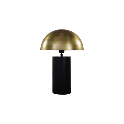 Afbeelding van Tafellamp met kap 30x30x45 Zwart/goud Metaal