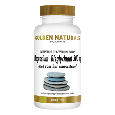 Afbeelding van Golden Naturals Magnesium Bisglycinaat 300mg 180tb