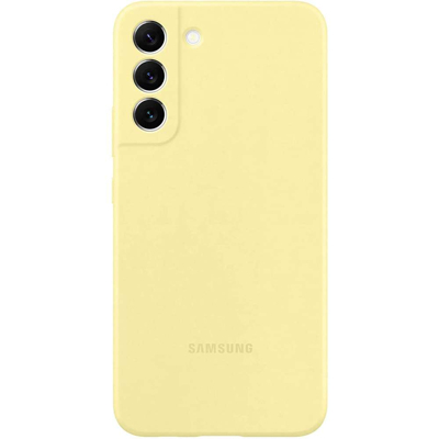 Afbeelding van Samsung Galaxy S22 Plus Hoesje Siliconen en TPU (zacht) Softcase/Backcover Geel Telefoonhoesje