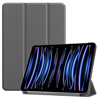 Afbeelding van Just in Case Tri Fold Apple iPad Pro 12.9 inch (2022/2021) Book Grijs
