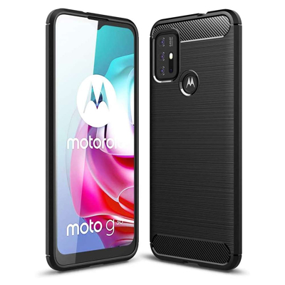 Afbeelding van Just in Case Rugged TPU Back Cover Zwart Motorola Moto G30