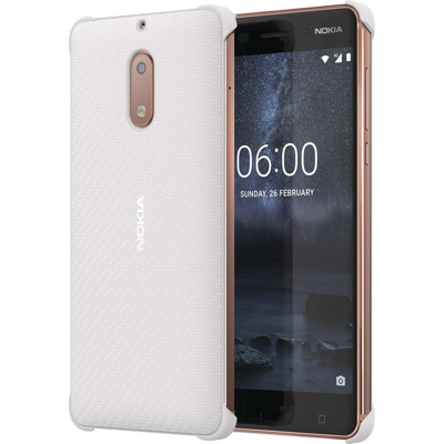 Afbeelding van Nokia 6 Carbon Fibre Case Wit