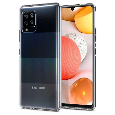 Afbeelding van Samsung Galaxy A42 Hoesje Siliconen en TPU (zacht) Spigen Softcase/Backcover Transparant Telefoonhoesje