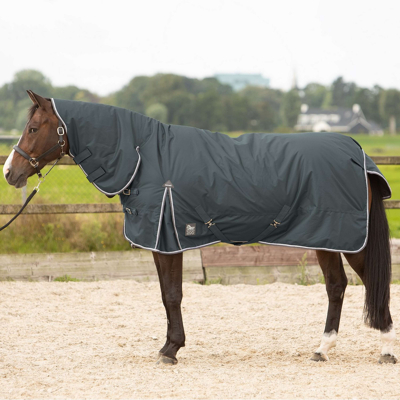 Abbildung von Harry&#039;s Horse Outdoor Decke mit Nacken Thor 200 Dunkelblau Unterlänge: 165 cm &amp; Rückenlänge: 115