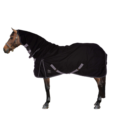 Abbildung von Harry&#039;s Horse Outdoordecke Thor 0 Gramm mit Nacken Schwarz Unterlänge: 155 cm &amp; Rückenlänge: 105