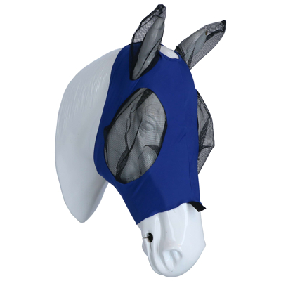Abbildung von Weatherbeeta Fliegenmaske Deluxe Stretch Bug mit Ohren Königsblau/Schwarz Small Pony