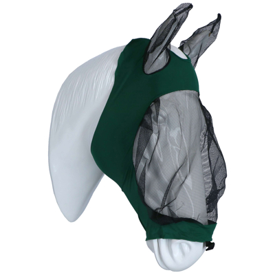 Abbildung von Weatherbeeta Fliegenmaske Deluxe Stretch mit Ohren Hunter/Scwarx Small Pony