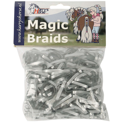 Abbildung von Harry&#039;s Horse Einflechtgummis Magic Braids Beutel Silber