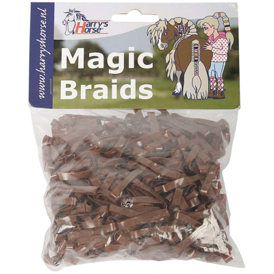 Abbildung von Harry&#039;s Horse Einflechtgummis Magic Braids Beutel Braun