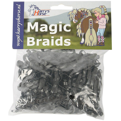 Abbildung von Harry&#039;s Horse Einflechtgummis Magic Braids Beutel Schwarz