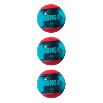 Abbildung von Gummispielzeug Squeezz Action Ball 3er KONG M