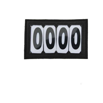 Abbildung von Kentucky Kopfnummer Velcro PVC Schwarz 4 Zahlen