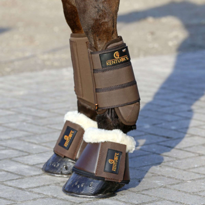 Abbildung von Kentucky Horsewear Hufglocken Sheepskin Leather Braun XXL