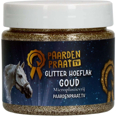 Abbildung von Paardenpraat Huflack Glitter Gold 150ml