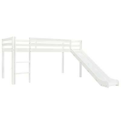 Afbeelding van Kinderhoogslaper met glijbaan en ladder 97x208 cm grenenhout