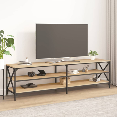 Afbeelding van Tv meubel 180x40x50 cm bewerkt hout sonoma eikenkleurig