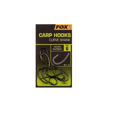 Imagen de Fox Carp Hooks Curve Shank #6 Anzuelos carpfishing