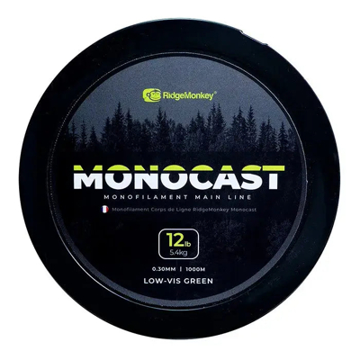 Imagen de RidgeMonkey MonoCast Monofilament 0,35mm 15lb/6,8kg 1000m Main Line Monofilamento