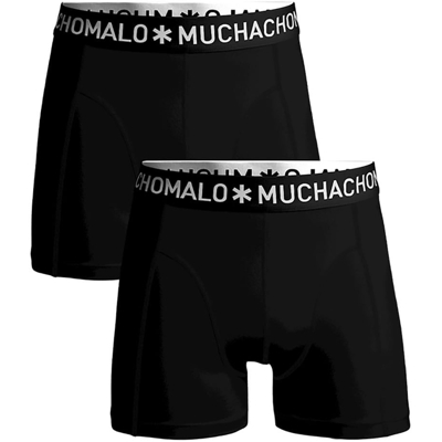 Afbeelding van Muchachomalo Boxershorts 2 Pack Zwart maat M met Body fit Pasvorm Katoen Suitable Herenkleding