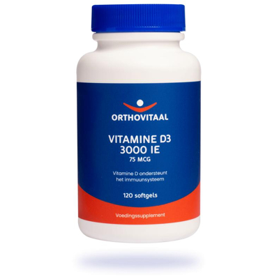 Afbeelding van Orthovitaal Vitamine D3 3000ie 120sft