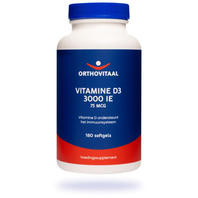 Afbeelding van Orthovitaal Vitamine D3 3000ie 180sft