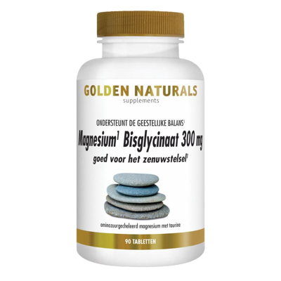 Afbeelding van Golden Naturals Magnesium Bisglycinaat 300mg 90tb