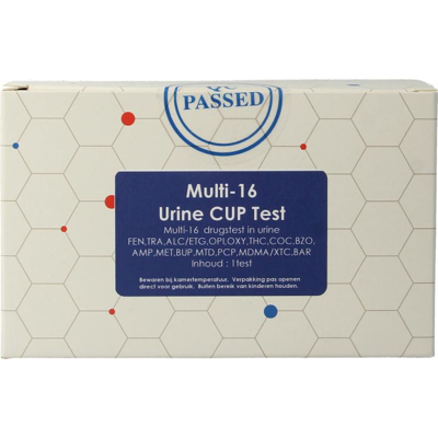 Afbeelding van Testjezelf.nu Multi 16 Cup Drugs Test In Urine Per 4