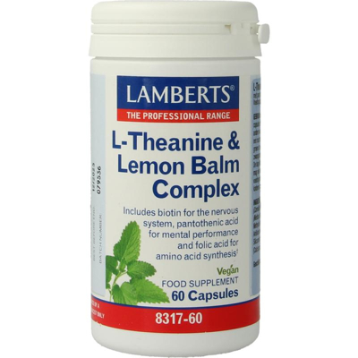 Afbeelding van Lamberts L theanine &amp; citroenmelisse complex 60 capsules