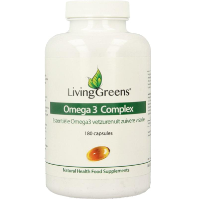 Afbeelding van Livinggreens Omega 3 visolie complex 180 capsules