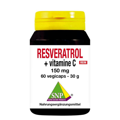 Afbeelding van Snp Resveratrol + Vitamine C 150mg Puur, 60 Veg. capsules