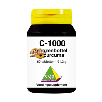 Afbeelding van SNP Vitamine C + rozenbottel curcuma 1000mg 60 tabletten