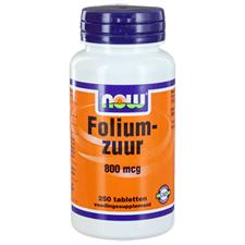 Afbeelding van Now Foliumzuur 800 Mcg, 250 tabletten