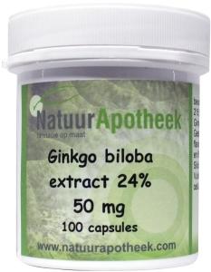 Afbeelding van Natuurapotheek Ginkgo Biloba 24% 50mg, 100 capsules
