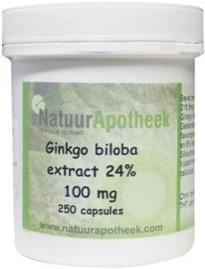 Afbeelding van Natuurapotheek Ginkgo Biloba 24% 160mg, 250 capsules