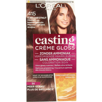 Afbeelding van L&#039;Oreal Casting Creme Gloss Haarverf 415 Midden Kastanjebruin