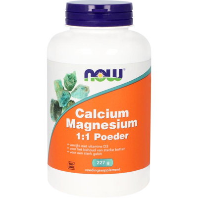 Afbeelding van Now Calcium &amp; Magnesium 1:1 Poeder 227gr