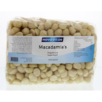 Afbeelding van Nova Vitae Macadamia ongebrand raw 1 kilog