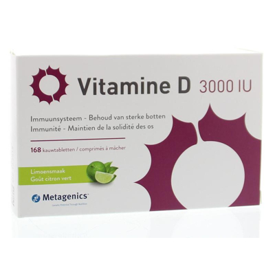 Afbeelding van Metagenics Vitamine D 3000 i.e (168 kauwtabletten)