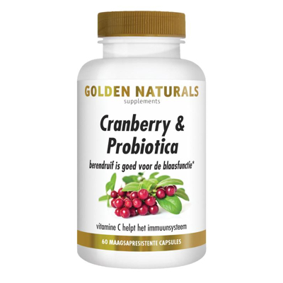 Afbeelding van Golden Naturals Cranberry &amp; Probiotica Capsules 60VCP
