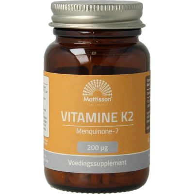 Afbeelding van Mattisson Vitamine K2 200 mcg/MK7 60 tabletten