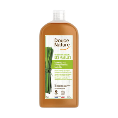 Afbeelding van Douce Nature Douchegel &amp; Shampoo Familie Lemongrass Bio, 1000 ml