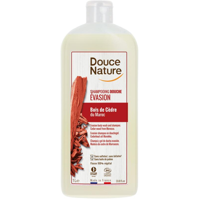 Afbeelding van Douce Nature Douchegel &amp; Shampoo Evasion met Cederhout Bio, 1000 ml