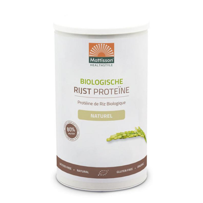 Afbeelding van Mattisson Rijst Proteine Naturel Vegan 80% Bio, 500 gram